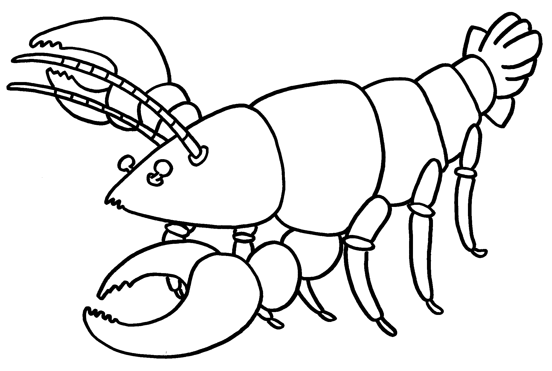 lobster clipart black and white