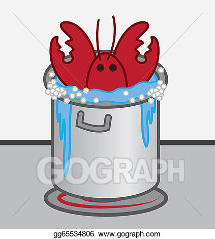 Lobster clipart cooked. Vector art cooking pot