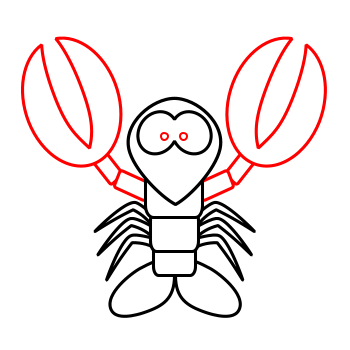 lobster clipart drawn