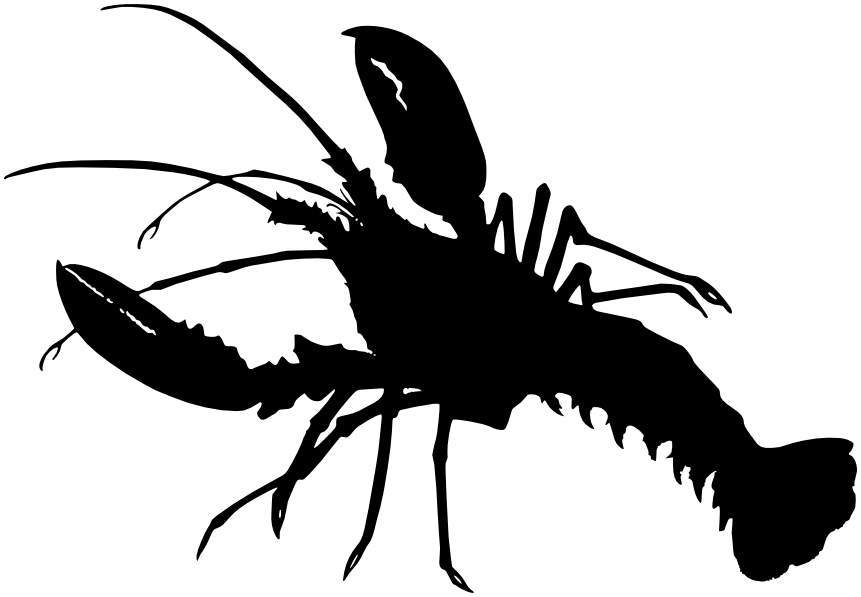 lobster clipart silhouette