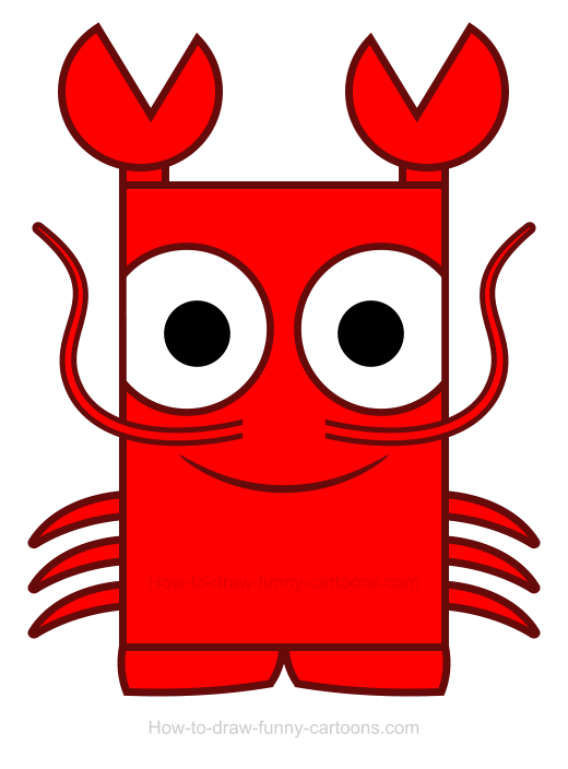Lobster clipart simple. 