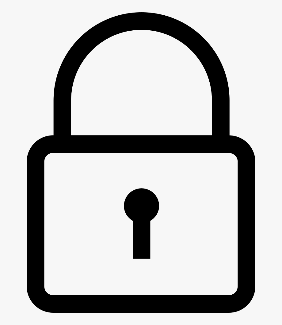 Padlock clipart closed. Lock png line icon