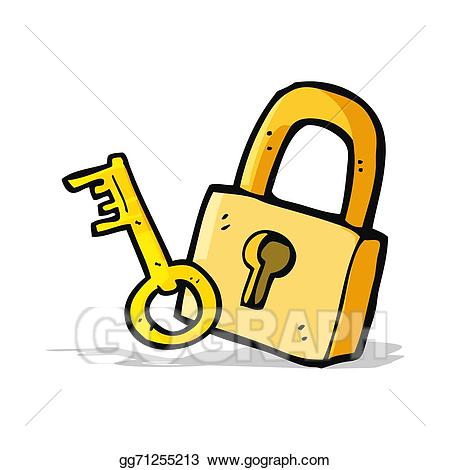 lock clipart cartoon