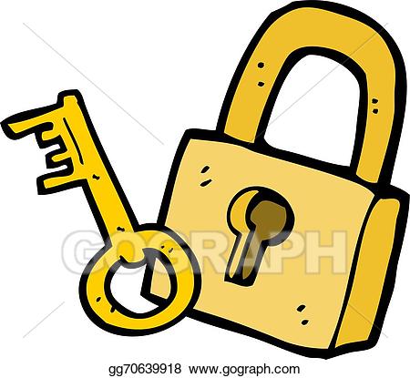 padlock clipart cartoon