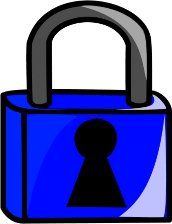 lock clipart coloring page