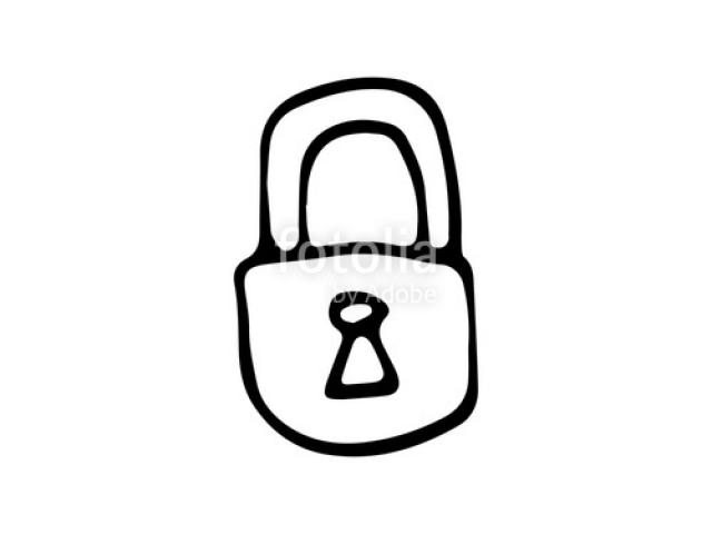 lock clipart doodle