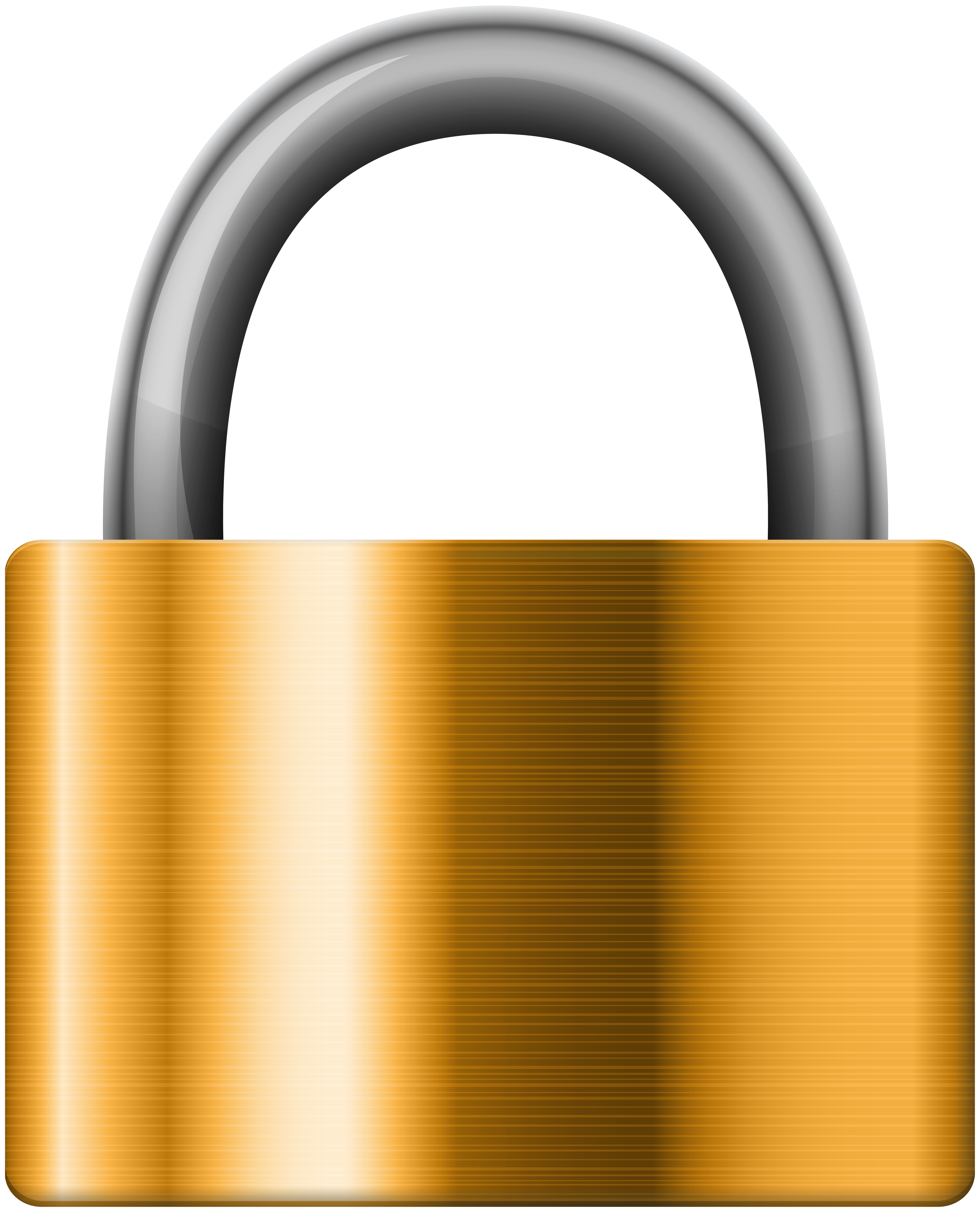 lock clipart gold