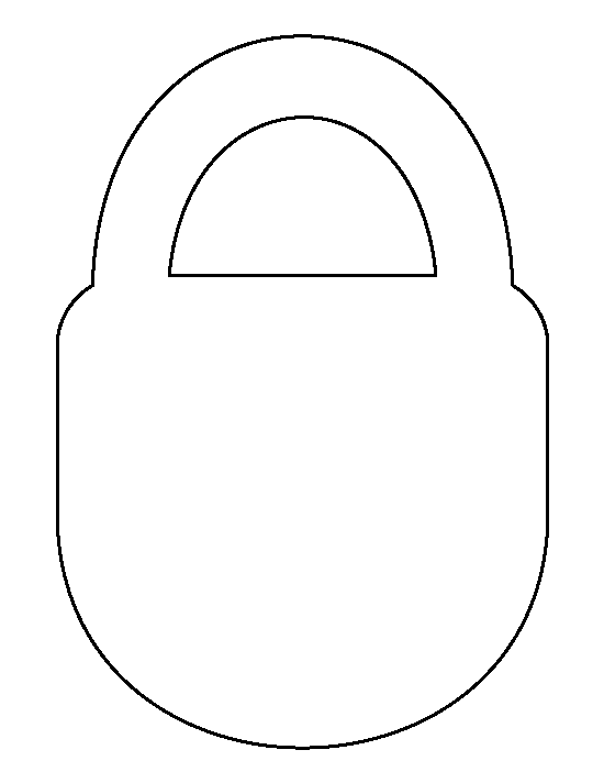 lock clipart outline