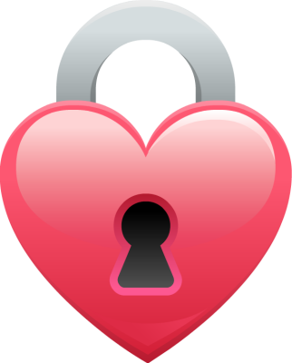 padlock clipart heart