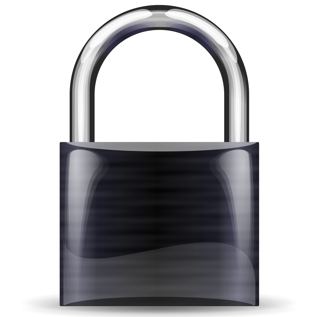 Lock clipart svg. File padlock black wikipedia