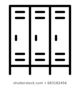 locker clipart black and white