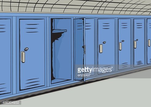 locker clipart blue