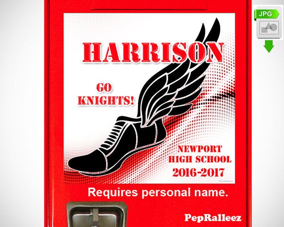 School sign decorations track. Locker clipart personalized