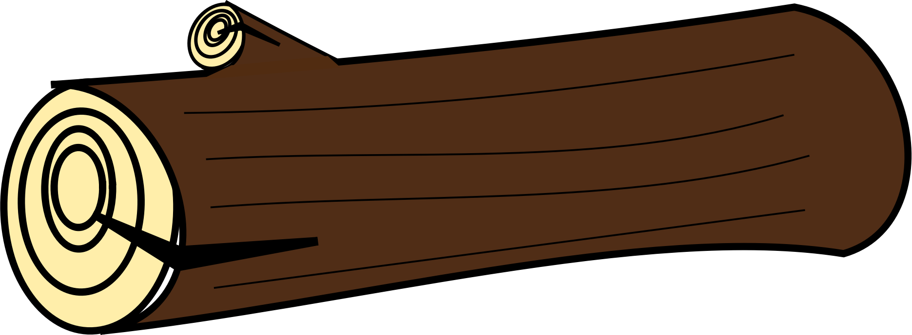Plaque wooden log