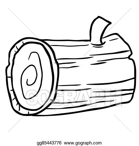 logs clipart black and white