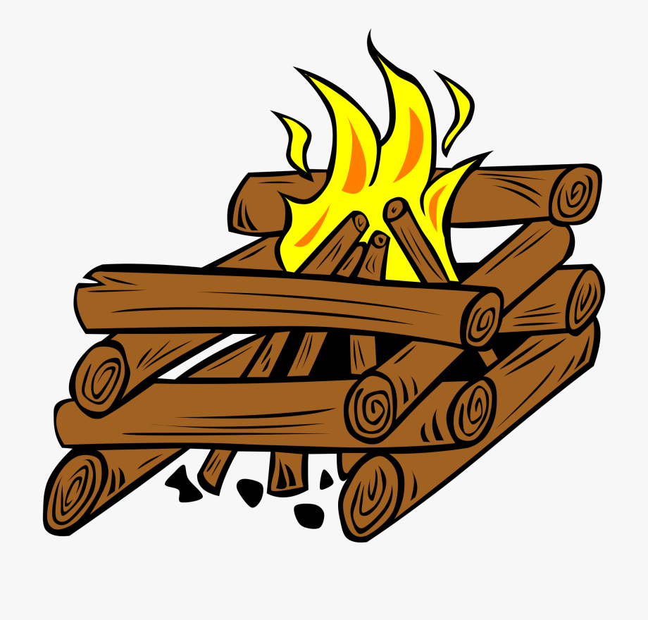 logs clipart campfire