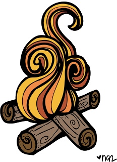 log clipart fire log