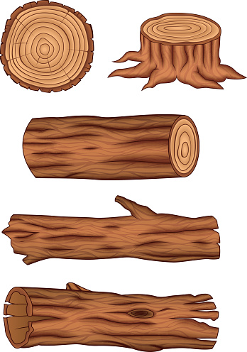 logs clipart fallen log
