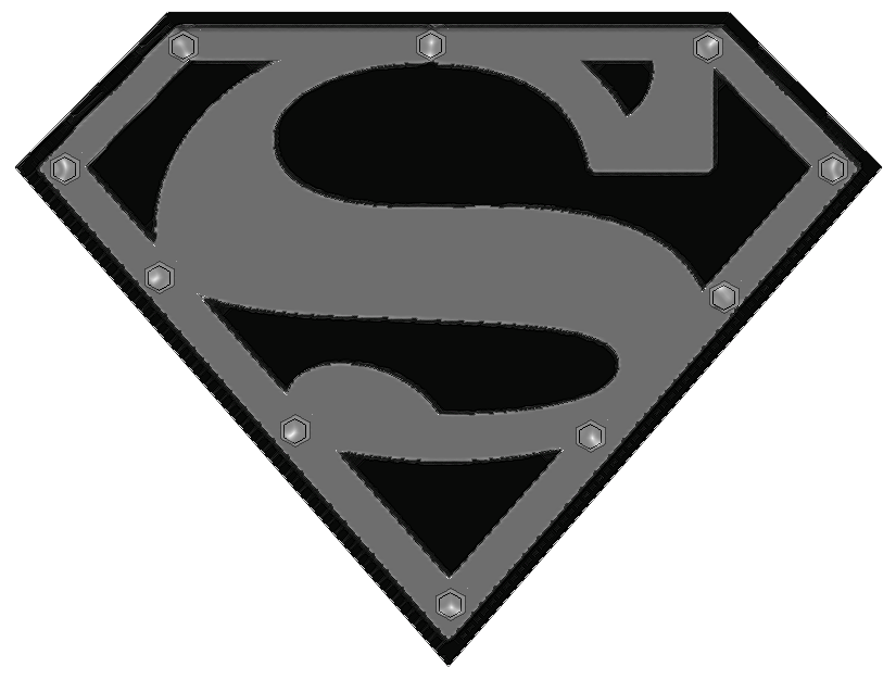Steel superman logos by. Pokeball clipart black and white