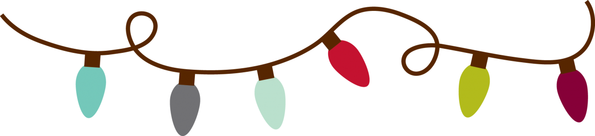 Cropped christmas lights clip. Logs clipart border