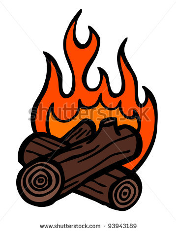 logs clipart campfire