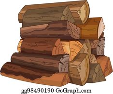 logs clipart chopped wood
