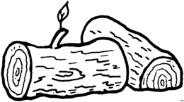 Logs clipart coloring. Download log pages book