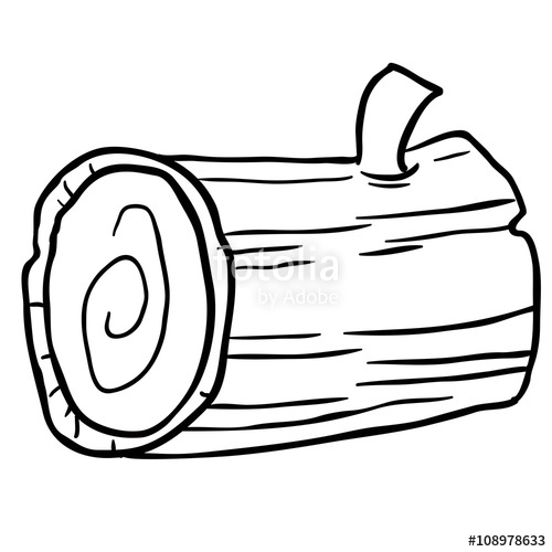 logs clipart drawing