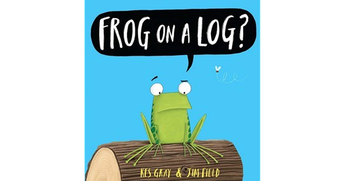 logs clipart frog log