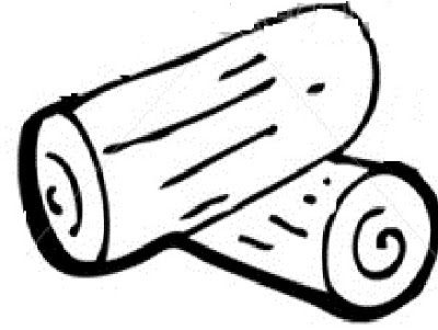 logs clipart outline