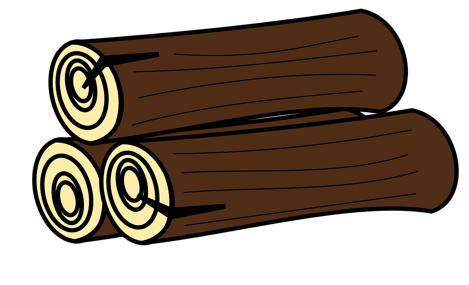 logs clipart stack log