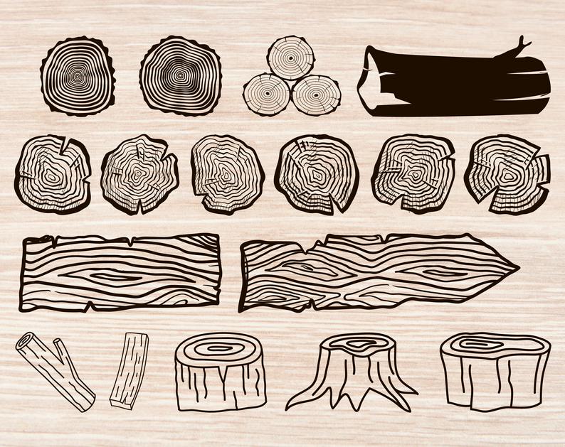 Wood log svg lumber. Logs clipart tree bark