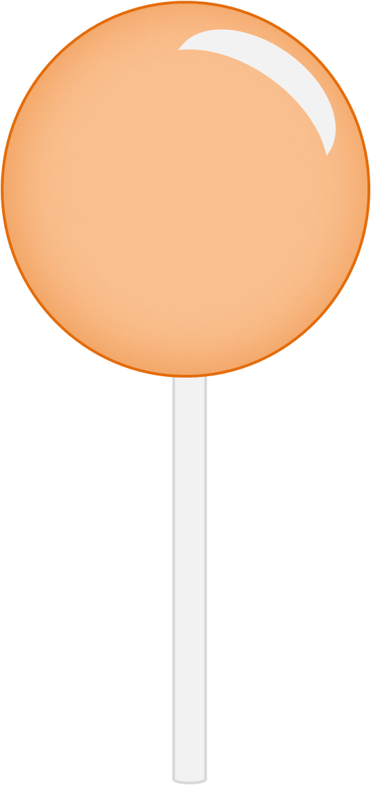 lollipop clipart orange