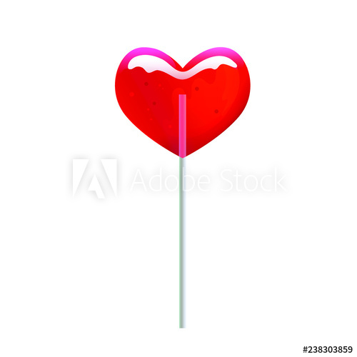 lollipop clipart red heart