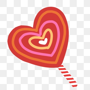 Colored lollipops loving illustration. Lollipop clipart valentines day