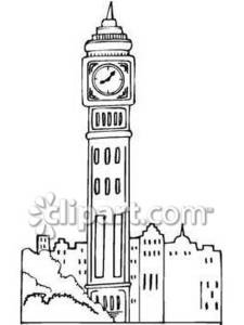 Tower clipart clocktower. London clock panda free