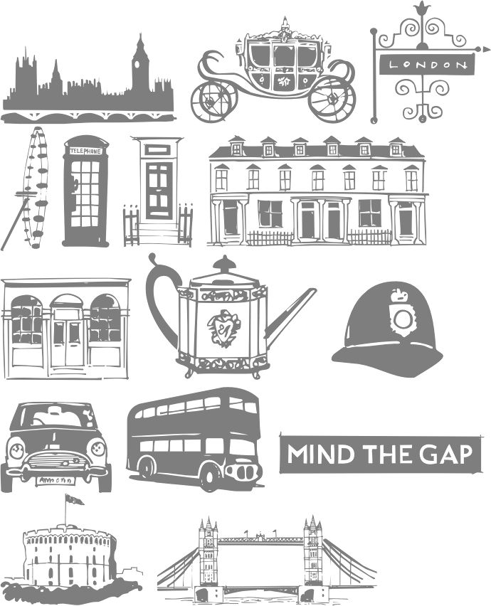 london clipart doodle