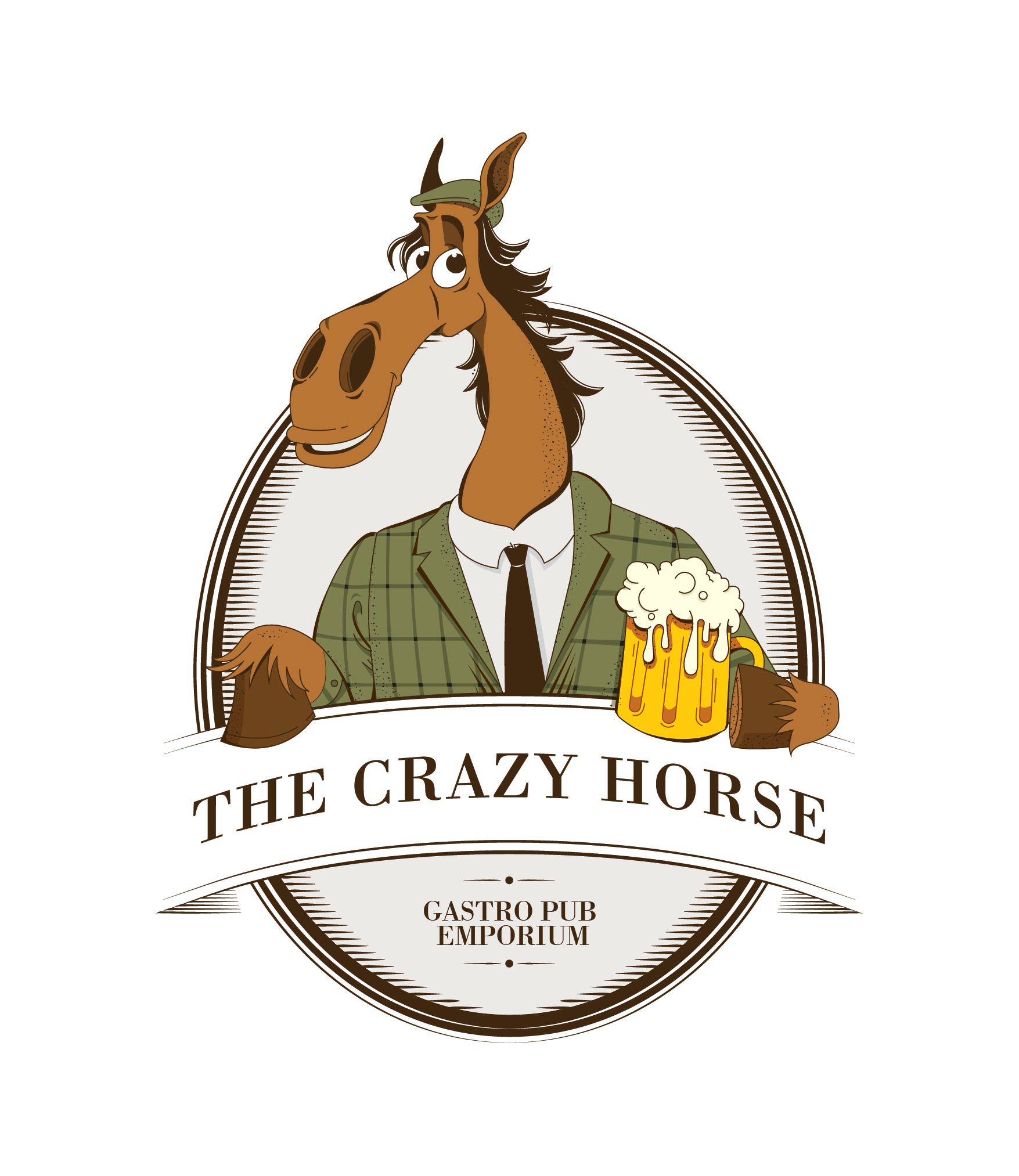 The crazy horse gastro. London clipart english pub