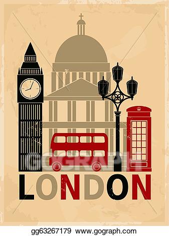 london clipart poster