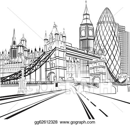 london clipart sketch