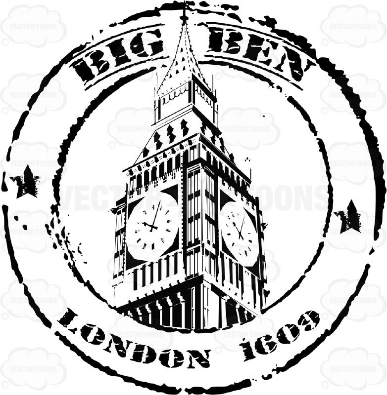 london clipart stamp london