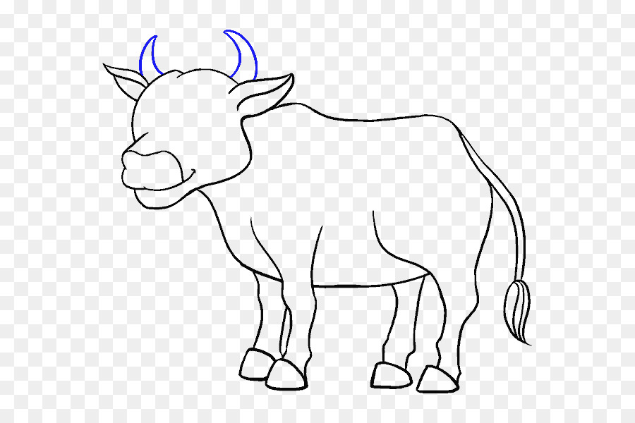 Longhorn clipart donkey. Cartoon drawing ox transparent