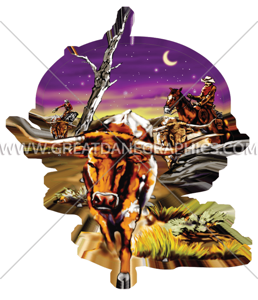 longhorn clipart embroidery