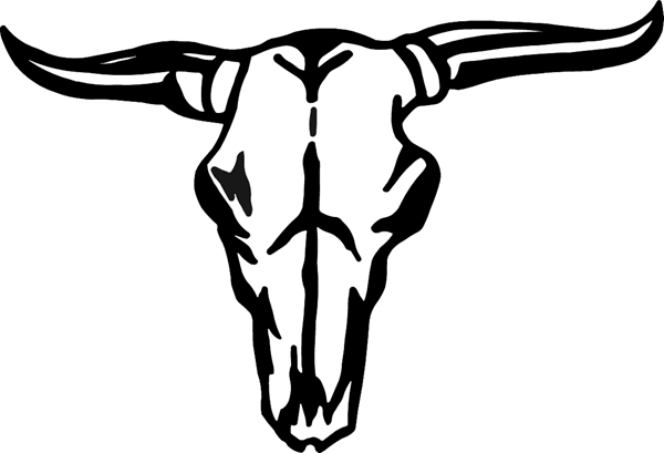 longhorn clipart skull