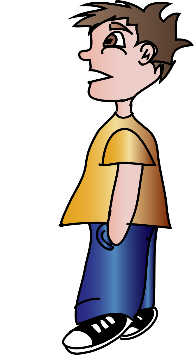 looking clipart boy