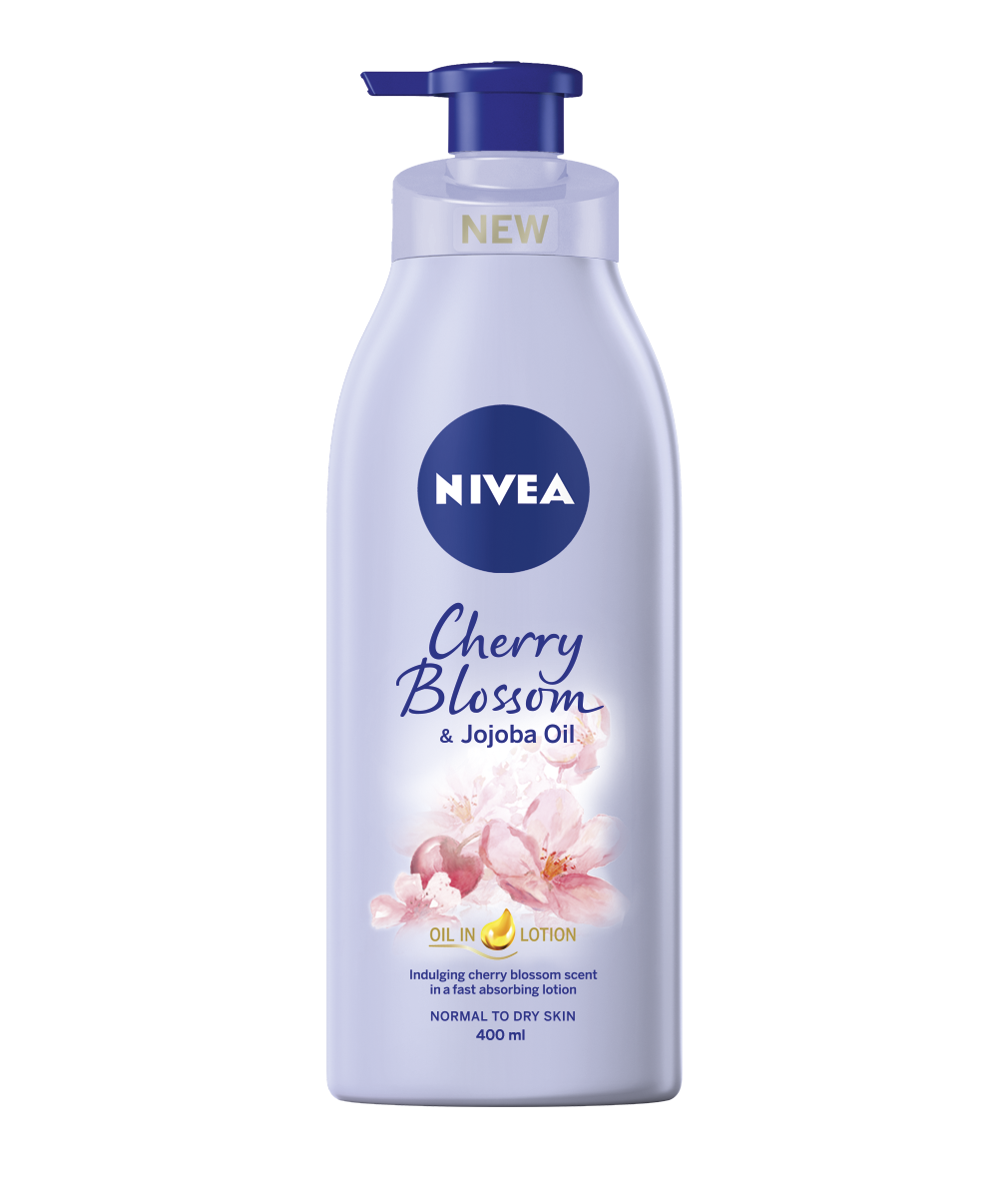 Lotion bottle png. Nivea oil in cherry