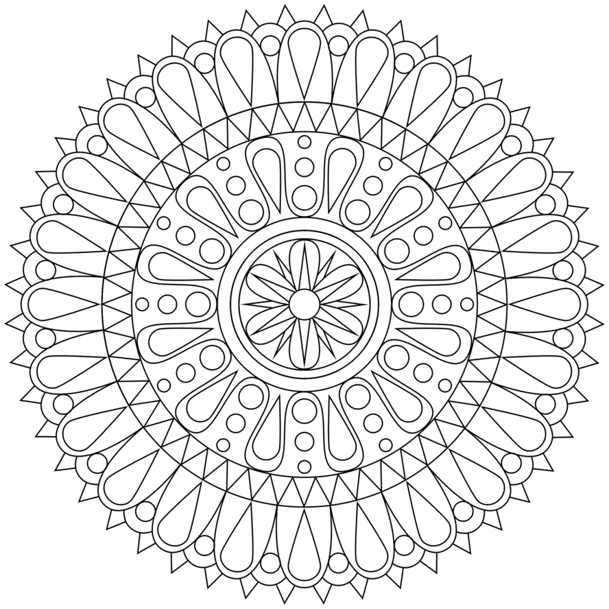 lotus clipart colouring page