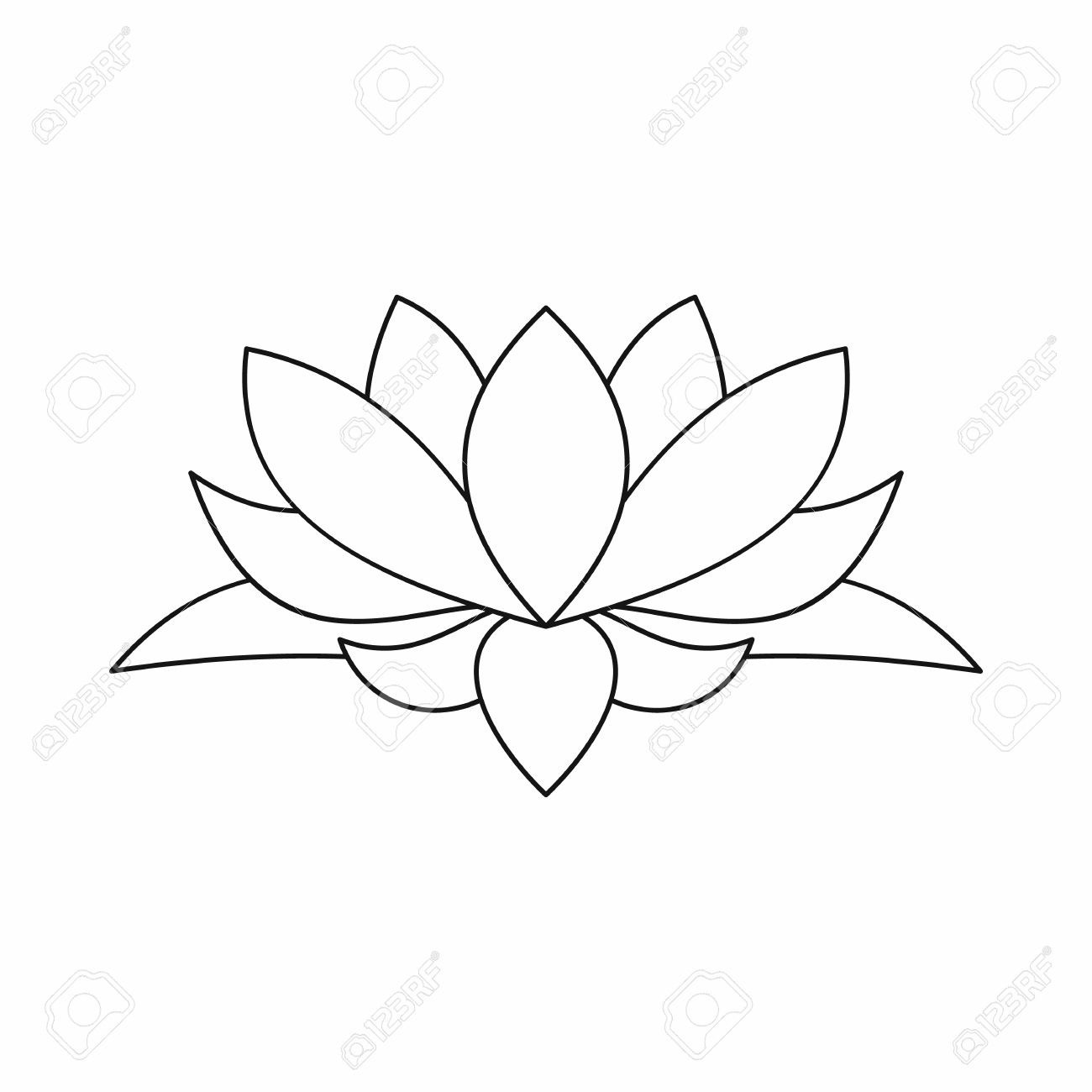 lotus clipart drawing