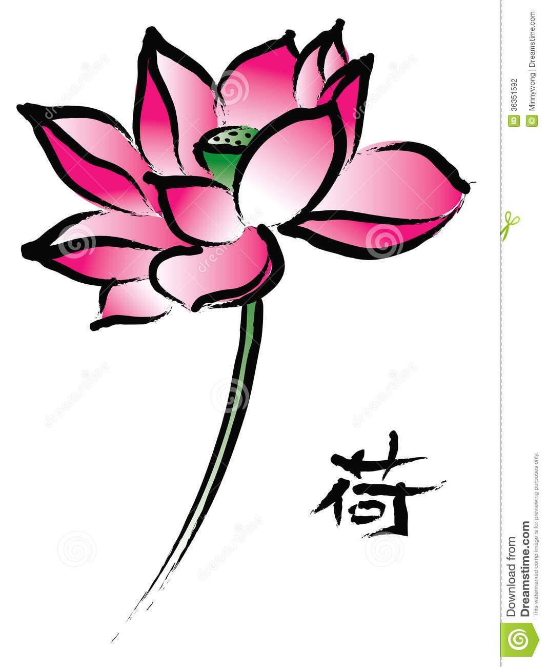 Lotus clipart lotus chinese. Red in painting style