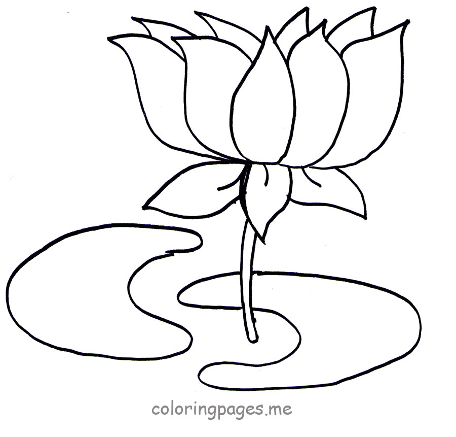 Free outline download clip. Lotus clipart printable